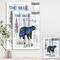 Designart - The Blue Bear - Cottage Premium Canvas Wall Art